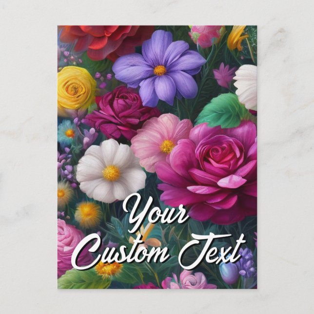 Your Custom Text Mixed Flowers 23 Template (Front)