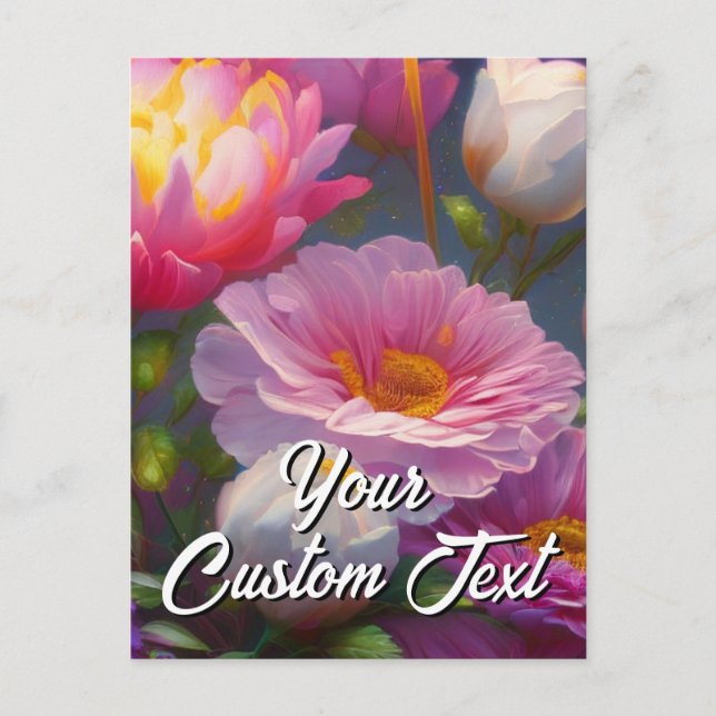 Your Custom Text Mixed Flowers 26 Template (Front)