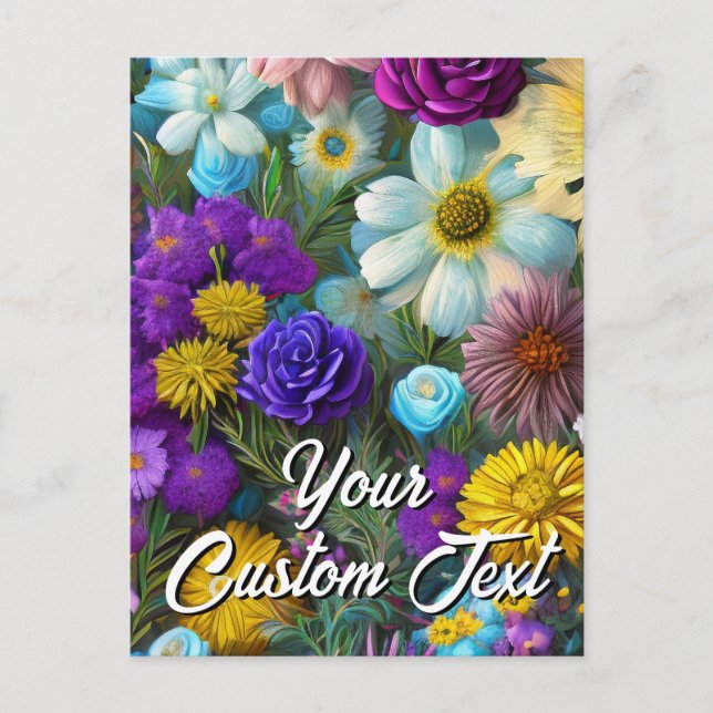 Your Custom Text Mixed Flowers 31 Template (Front)