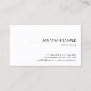 Your Custom Text Modern Elegant Minimal Template Business Card