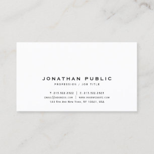 Your Custom Text Modern Elegant Minimalist Simple Business Card