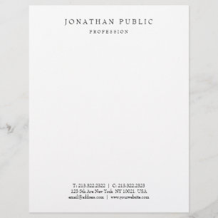 Your Custom Text Modern Simple Template White Letterhead