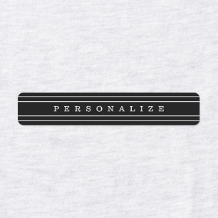 Your Custom Text & Modern Stripes Black & White