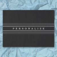 Your Custom Text & Modern Stripes | Black & White