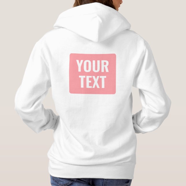 Your Custom Text Name Womens Front And Back Print Hoodie (Back)