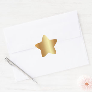 Your Custom Text QR Code Logo Gold Blank Template Star Sticker