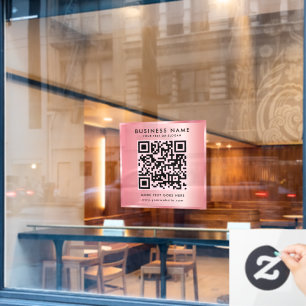 Your Custom Text QR Code Logo Rosegold Template