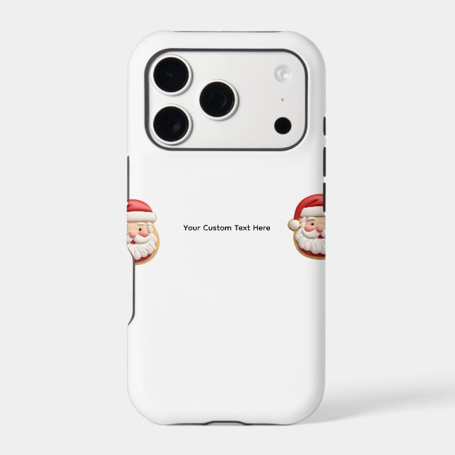 Your Custom Text Santa Cookie Christmas (Back)
