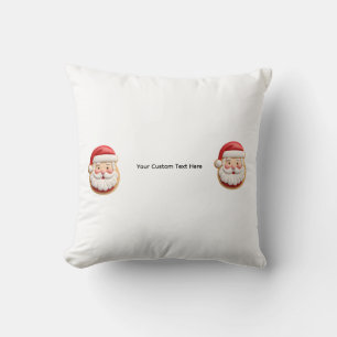 Your Custom Text Santa Cookie Christmas Cushion