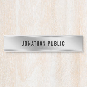 Your Custom Text Silver House Create Your Own Door Sign