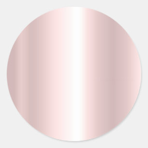 Your Custom Text Stylish Template Blank Rose Gold Classic Round Sticker