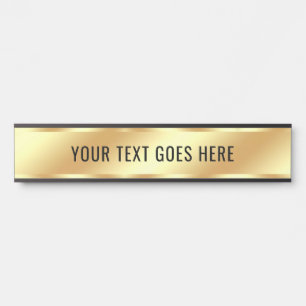 Your Custom Text Template Room Name Faux Gold Door Sign
