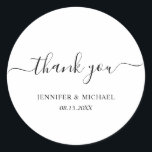 Your Custom Text Thank You Template Typography Classic Round Sticker<br><div class="desc">Your Custom Text Thank You Template Typography Classic Round Sticker.</div>