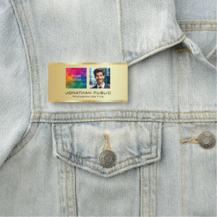 Your Custom Text Upload Photo Company Logo to Name Tag