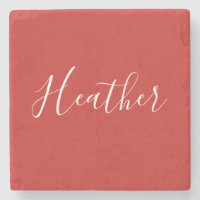 Your Custom White Script on Red