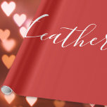 Your Custom White Script on Red Wrapping Paper<br><div class="desc">Modern & classy.</div>