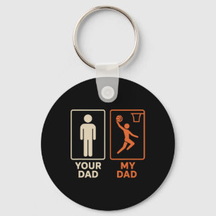 Your Dad My Dad Sketll Dunk Daughter Son Father's  Key Ring