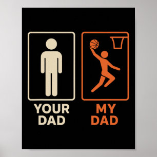 Your Dad My Dad Sketll Dunk Daughter Son Father's Poster