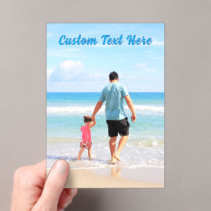 Your Dad Photo Father's Day Card with Custom Text Acrylic Invitations