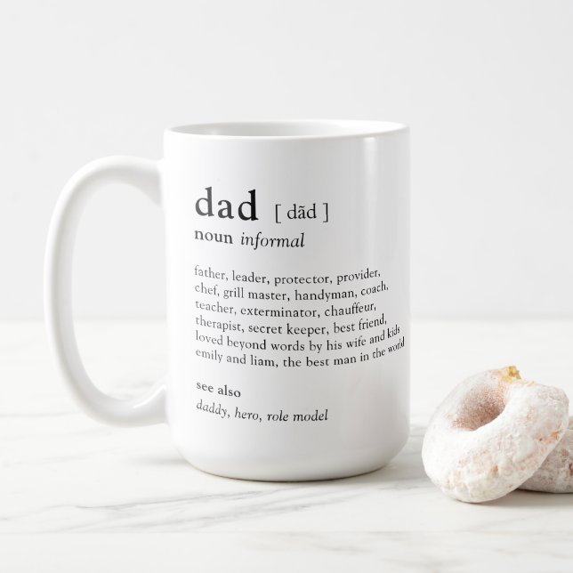 Your Definition of Dad Personalised Photo Mug (With Donut)