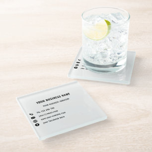 Your Design Business Branded Glass Coaster Example