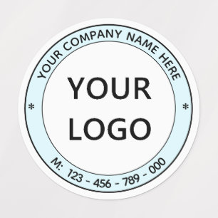 Your Design Company Logo Text Round Labels Example