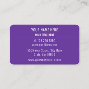 Your Design Custom Colour Business Card Template