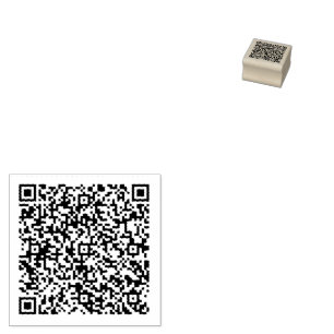 Your Design Custom QR Code Rubber Stamp Template