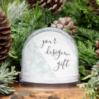 Your Design ers Gift, Golden Snowflake Snow Globe