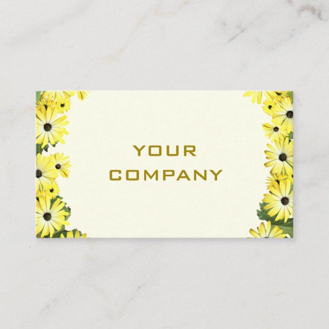 Your Design Floral Business Card Example (Front)