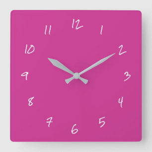 Your Design Font Numbers and Colors Wall Clock
