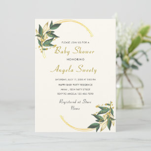 Your Design Gold Baby Shower Invitation Template