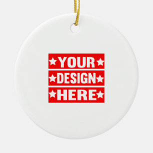 Your Design Here Custom  Ceramic Tree Decoration