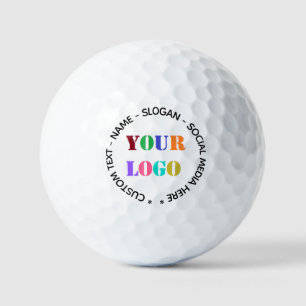 Your Design Logo Text Stamps Golf Balls Template