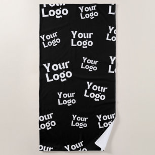 Your Design or Business Logo   Random Placement Beach Towel