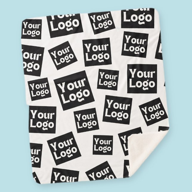 Your Design or Business Logo | Random Placement Sherpa Blanket (Creator Uploaded)