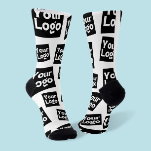 Your Design or Business Logo   Random Placement Socks
