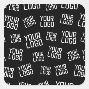 Your Design or Business Logo   Random Placement Square Sticker