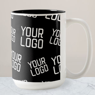 Your Design or Business Logo Random Placement Two-Tone Coffee Mug