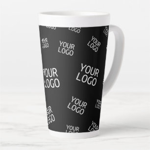 Your Design, Photo or Business Logo Randomly Tiled Latte Mug