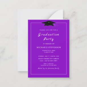Your Design Purple Graduation Invitation Template