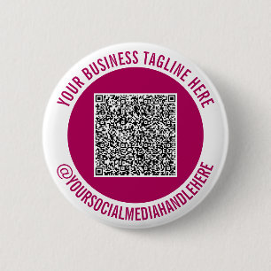 Your Design QR Code Social Media Button Template