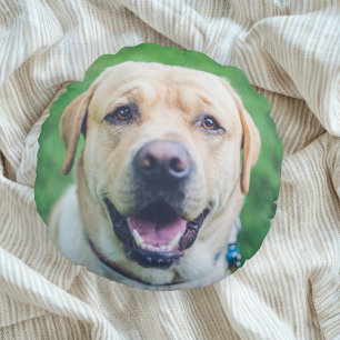 Your Dog Photo Keepsake Personalised Round Cushion