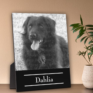 Your Dog Photo Template Name Keepsake Plaque