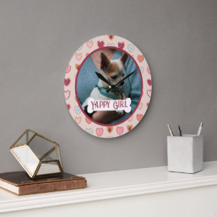 Your Dog Photo Valentine Heart Clock