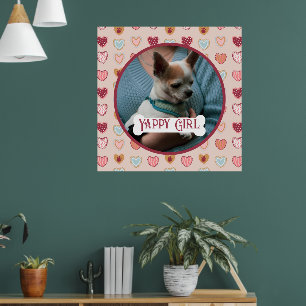 Your Dog Photo Valentine Heart Poster