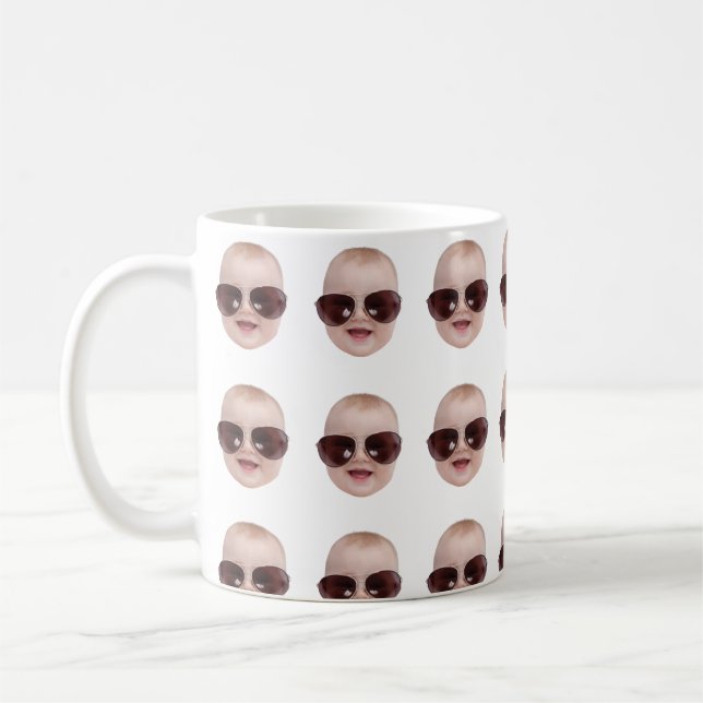 Your Dogs Face Your Husband's Face Father's Day Coffee Mug (Left)