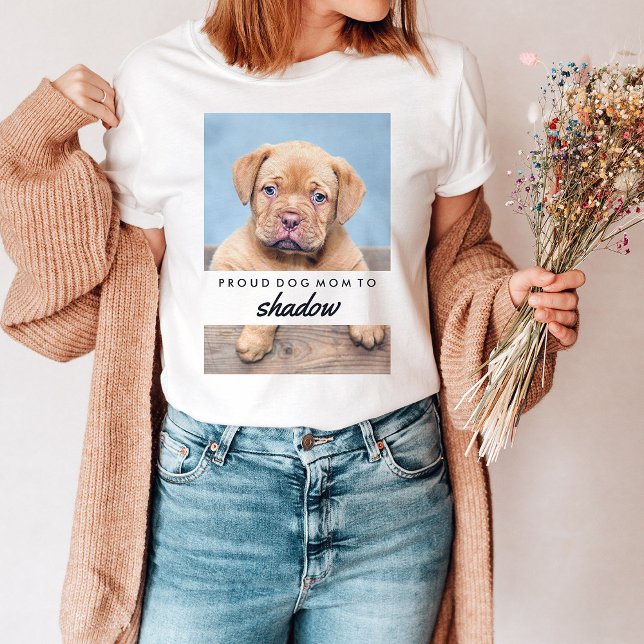 Your Dog's Name and Photo | Proud Dog Mum T-Shirt (Creator Uploaded)