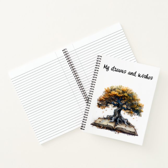Your Dreams with 'My Wishes' Spiral Notebook (Inside)