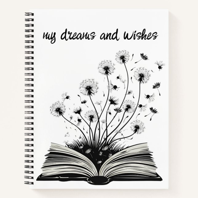Your Dreams with 'My Wishes' Spiral Notebook (Front)